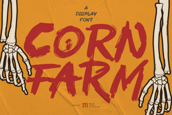 Corn Farm: A Spooky Display Font for Digital Design