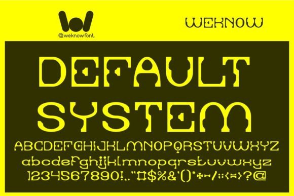 Default System: A Techno Display Font for Editorial Identity