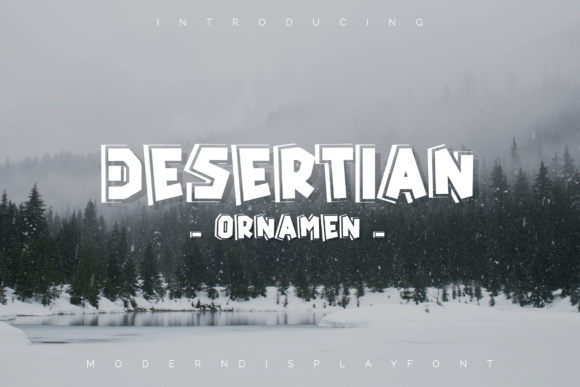 Desertian Ornament: A Modern Display Font for Digital Design