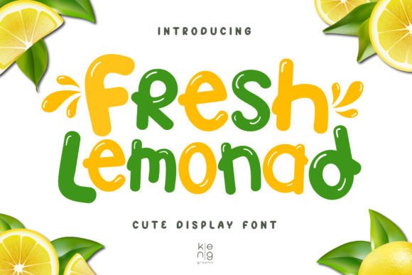 Fresh Lemonade: A Vibrant Display Font for Crafters and Designers