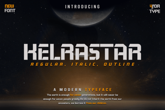 Kelrastar: A Modern Sans Serif for Bold Branding