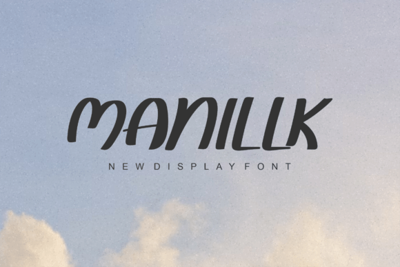 Manillk: A Handwritten Display Font for Editorial Elegance